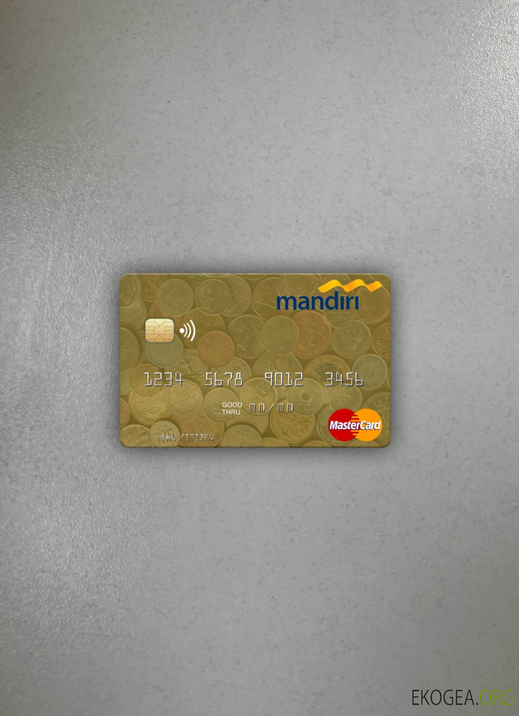 Banque d'Indonésie Mandiri mastercard photolook recto